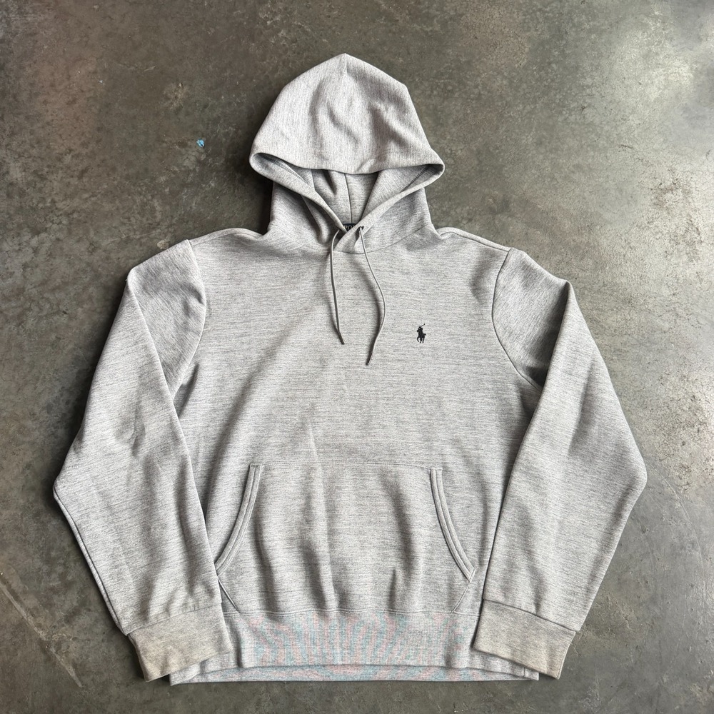 Polo Ralph Lauren Heather Gray Hoodie Pullover Mens Large Preppy Athletic
